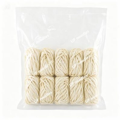 หมื่นลี้ บะหมี่กวางตุ้งเส้นแบน (เจ) 500 กรัม