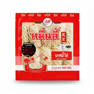 หมื่นลี้ บะหมี่ไข่เส้นกลม 500 กรัม
